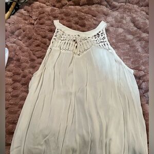 Torrid White Crochet Detail Blouse